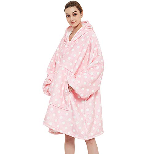 Venustas Wearable Blanket Hoodie, Oversized Sherpa Blanket Hoodie Sweatshirt,Cozy Warm Soft Fuzzy...