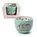 Pusheen by Our Name is Mud Stoneware Popcorn Snack Bowl, Green, 4