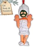 Personalized Esthetician Ornament 2025 | Custom Name & Year | Christmas Spa Facial Mask Design, Perfect for Skincare, Beauty, Makeup, Massage, Skin, Care | Xmas Tree Ornaments Teenage Girl & Teen