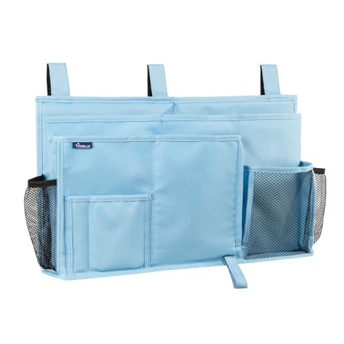 Image of Surblue Caddy Hanging Organizer Bedside Storage Bag for Bunk and Hospital Beds (Skyblue)