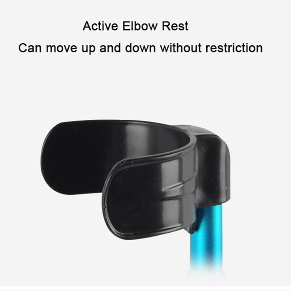 Przenośne składane kule ortopedyczne dla dorosłych, aluminiowa ergonomiczna laska do chodzenia, kule ortopedyczne z regulacją wysokości dla seniorów, niepełnosprawnych osób starszych (kolor: