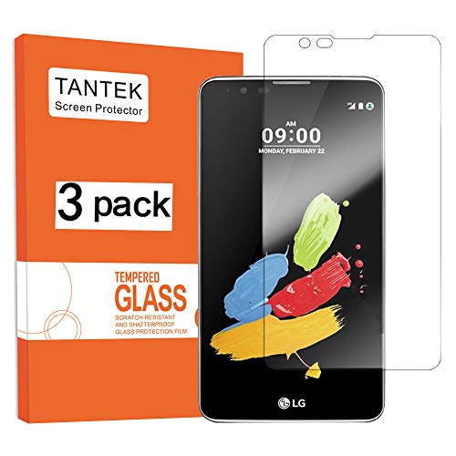 TANTEK [3-Pack Screen Protector for LG G Stylo 2 / LG G Stylus 2 (5.7 Inch,2016 Edition),Tempered Glass Film,Ultra Clear,Anti Scratch,Bubble Free,Case Friendly