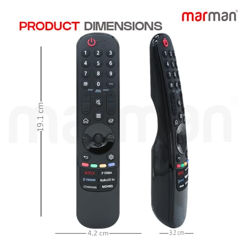 Image of marman Replacement of Lg Magic Tv Remote Original MR21GA Model Non Voice Command Fit to Smart Android 4K LED FHD UHD Genuine Lg Frame Curved Series Television