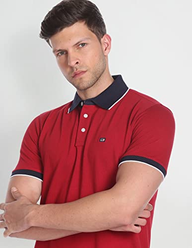 Image of Arrow Sport Men Regular Fit Solid Polo T-Shirt for Men - Polo Neck, Half Sleeves Mens Tshirt