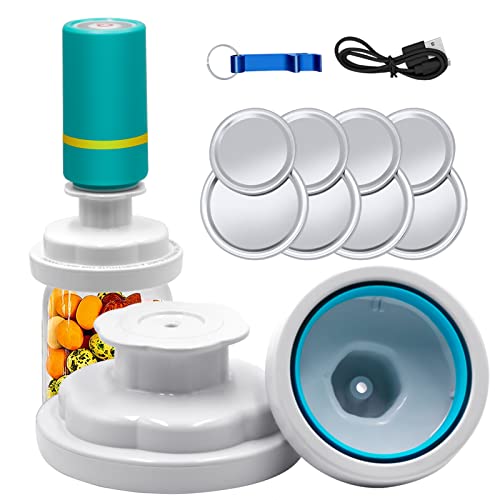 Electric Mason Jar Vacuum Sealer - Food Vacuum Saver Food Jar Protector Vacuum Seal Kit For Wide Mouth And Regular Mouth Mason Jars Compatible With Foodsaver #TOP19