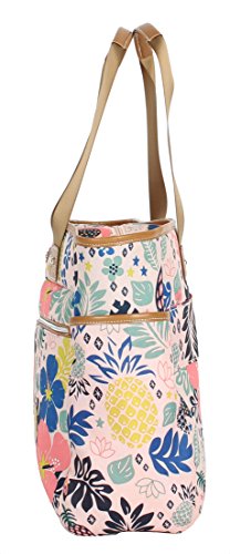 Image of Lily Bloom Pattern Handbag for Women, Large Capacity Tote Bag Satchel Shoulder Bag