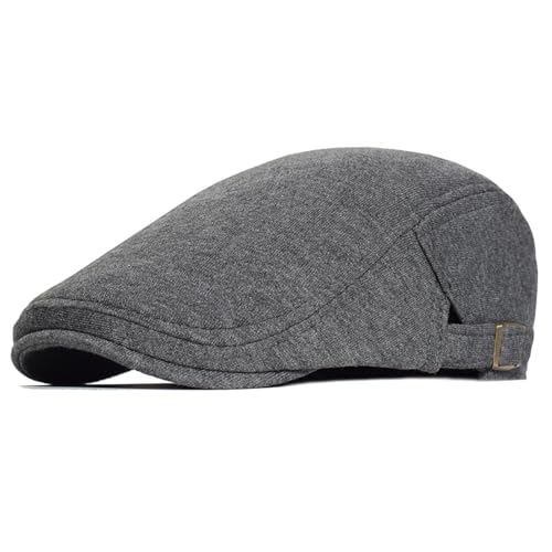 SAKTHIVEL Boinas Hombre Algodón Gorras Plana Transpirable Ajustable Gorras Irlandesa Newsboy Flat Cap