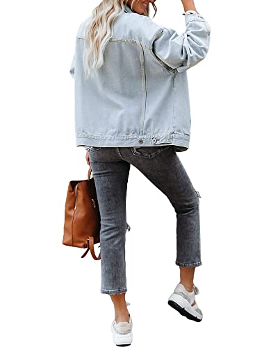 Luvamia Womens Work Jacket Lightweight Jacket Women Aesthetic Jackets Business Casual Jackets For Women Jackets For Women For Winter Jackets For Women Casual Fall Azure Mood Size X-Large #TOP5