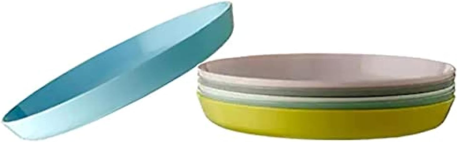 IKEA 804.613.80 Kalas Plastic Plate 6 Pack 19 x 2 centimetres Pastel Multi Coloured