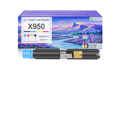 MVCXDE X950 Toner Cartridge Compatible for Lexmark X950X2CG Cyan Toner Cartridges Work for Lexmark X950 X952 X954 X950de X952dte Printers