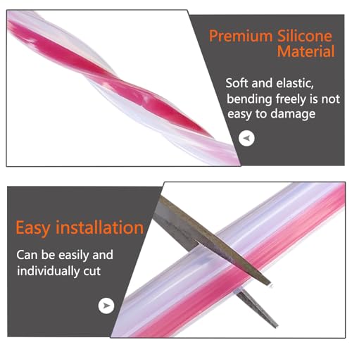 Duschdichtung 8mm Selbstklebend Duschtür Dichtung Dusche Glastür Silikon Duschwand Dichtung Passt Auf 7mm 8mm Glasstärke Transparent 200cm(U-8mm)