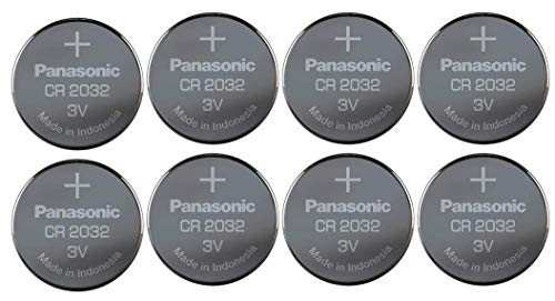 Paquete de 8 pilas de botón de litio Panasonic Cr2032 de 3 V Dl2032 Ecr2032