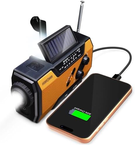 FosPower NOAA Emergency Weather Radio A1 7400mWh Portable Power B...