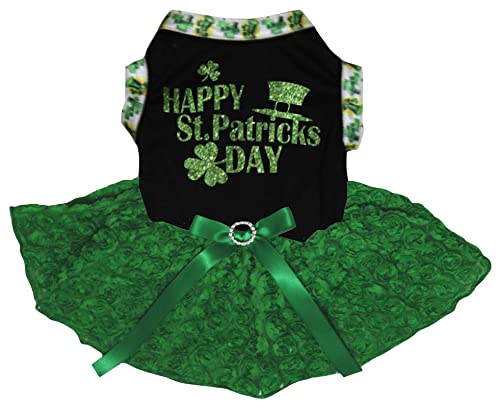 Robe de St Patrick pour chien avec chapeau | Partagez le bonheur en vert S - 2