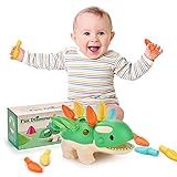 Montessori Toys for 1 Year+ Old, Stacking Toys for Toddlers for 1-3, Baby Sensory Fine Motor Skills Learning Toy for 1 Year Old - Gifts for 6 9 12 18 Month Age 1 2 3 4 Educational Toys(Ankylosaurus)
