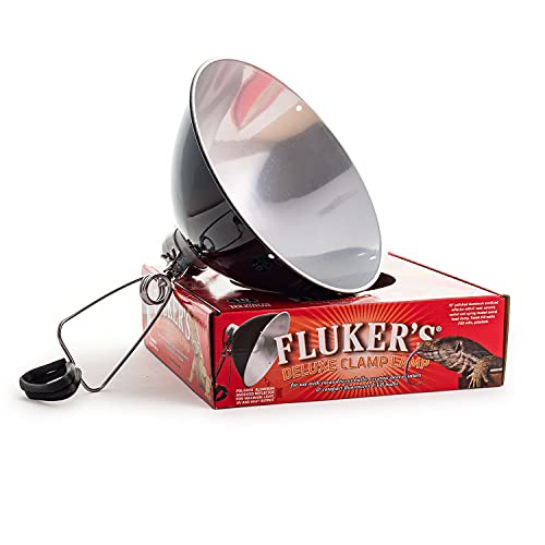Fluker's Repta-Clamp Lamp, Heavy Duty Clamp Light For Reptile Tanks and Terrariums, UL/CUL Approved, Great for Reptile Basking, 250-Watt Maximum with On/Off Switch, 10'