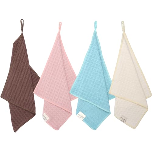 VOSSOT 4 Torchons de Cuisine Microfibre, Super Absorbant Chiffon, Cuisine nettoyagant, Serviette, Essuie Main Vaisselle Lavette Douce Serviettes de Cuisine...