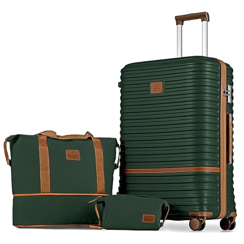 Image of Joyway 28 Inch Large Luggage Hardside Suitcase with Spinner Wheel, Lightweight 3 Piece Suitcase Set with TSA Lock(Green)