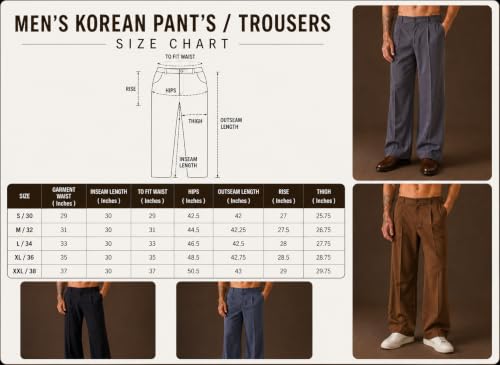 Image of Amazon Brand - INKAST Men Relaxed Fit Korean Pant | Formal Trousers | Straight Fit | Easy Wash | Office Wear