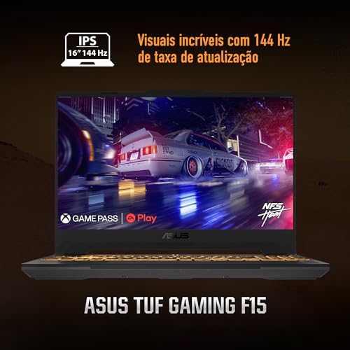 Notebook ASUS TUF Gaming F15 Intel Core i7 16 GB 512 GB SSD W11 Home Tela 15.6' FHD Mecha Gray - FX507VU-LP177W glide