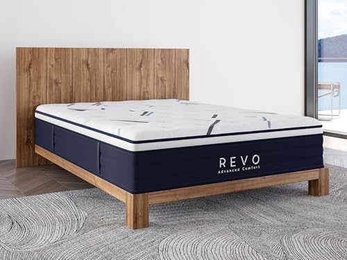 REVO Sleep 14-inch Cooling Hybrid Queen Mattress with Gel Memory Foam and Individually Wrapped...