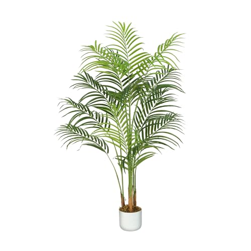 mcc direct Artificial Palm Tree, 120cm Tall Large Decorative Artificial Plant with Plastic Planter and Artificial Moss for House Bedroom Office Garden Store Decoration