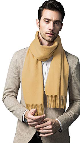 Persmileful Cashmere & Wool Scarf Solid Color Lightweight Scarf For Men And Women With Gift Box cover