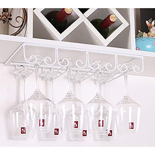 Soporte para botellas de vino de hierro forjado blanco miniatura 5