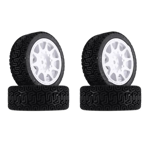 RC�^�C�� For Tamiya For TT01 TT02 TT02B XV01 TA06 For PTG-2 For Kyosho68 �~�����[�g�� 1/10 RC �J�[�^�C���I�����[�h�c�[�����O�h���t�g�J�[�^�C���z�C�[��(White)