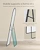 SONGMICS Specchio a Figura Intera, 160 x 50 cm, Specchio da Terra ad Arco con Supporto, Cornice in Lega di Alluminio, Vetro Temperato, Camera da Letto Soggiorno, Nero Inchiostro LFM051BD01 #3