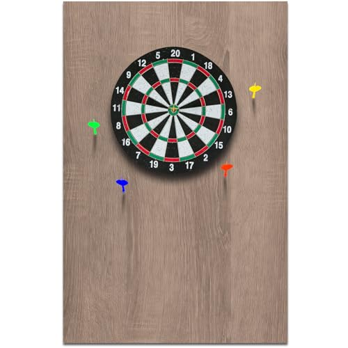 Hahafelt Felt Wood Grain Dart Board Wall Protectors Square Dart Board Backing Tiles Dartboard Backboard Cork Backboard Alternative (Gray Brown Grain,36 Ã— 24 Ã— 0.5 Inch)