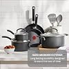 T-fal Ultimate Set de utensilios de cocina antiadherente de anodizado duro, 10 piezas, ollas y sartenes | Recubrimiento antiadherente de titanio, indicador de calor Thermo-Spot, apto para horno hasta 400°F, apto para lavavajillas, incluye 2 utensilios de cocina de nylon 6