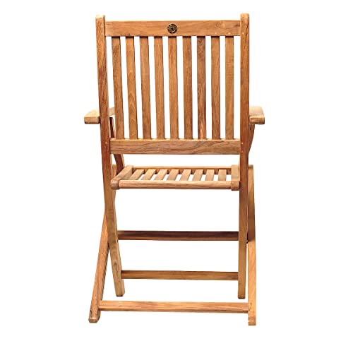 Amazonia London 2-Piece Teak Patio Folding Armchair #TOP5
