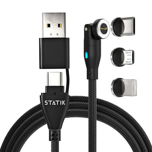 Embouts De Charge Magnétiques USB - Lot De 3, Mâle Et Femelle - Compatible Smartphones Et Tablettes