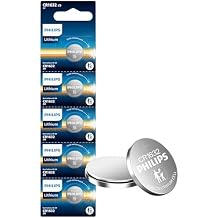 Philips CR1632 Batteries 5 Pack, CR 1632 Batteries Lithium 3v | Up to 70% More Power | 10 Year Shelf Life | Leak-Proof Design | Ideal for Car Key Battery, Fitness Trackers, Sensors, Monitors, Optics.