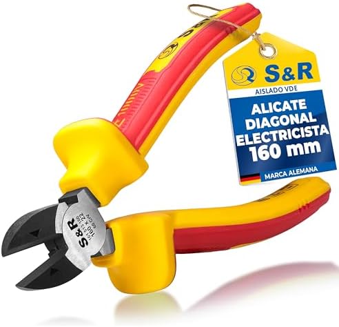 S&R Alicate de Corte Lateral Diagonal Electricista 160mm - Cortac...