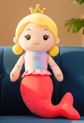 Image of Tickles Mermaid Doll Soft Stuffed Plush Toy for Kids Boys & Girls Birthday Gift (Color: Red Size: 50 cm)