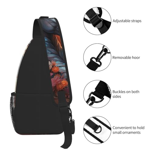 Morrales Crossbody Sling Backpack para mujer y hombre miniatura 5