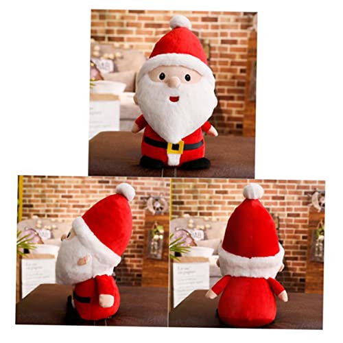 Image of Tickles Santa Claus with V Shape Beard Look Soft Stuffed Plush Toy Christmas Decoration for Kids Boys & Girls (Size: 15 cm Color: Red)