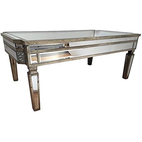 Interiors In Vogue Mirrored Glass Venetian Coffee Table Living Room Furniture Occasional End Side Cover