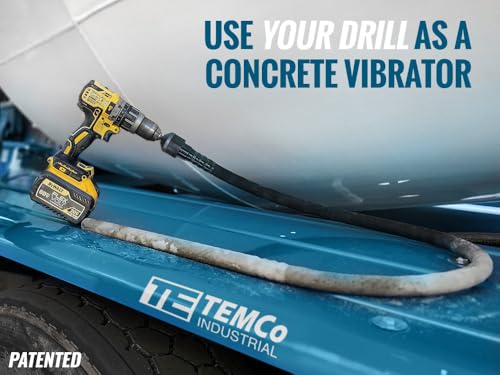 TEMCo Cordless Concrete Vibrating Tool, Drill-powered Concrete Vibrator - Image 2