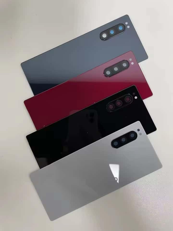 YOOOKOOO Compatible Rear Back Cover for Sony Xperia 5 – Battery Door Housing Replacement Part (Black)