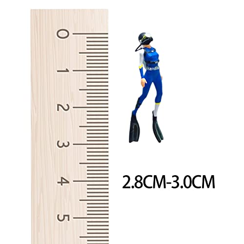 Figurines de rue 1:64 d'architectures miniatures bleues
