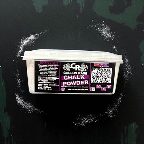 Image of Callus Rage Chalk Powder Box 200g | 100% Magnesium Carbonate | Premium Gym Grip Enhancer for Climbing Weightlifting Crossfit Training