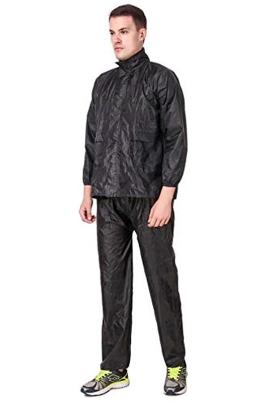 w+ Women's Black Solid Raincoat|Rainsuit|Barsaati with top, Bottom, Cap and Cover-picture-32