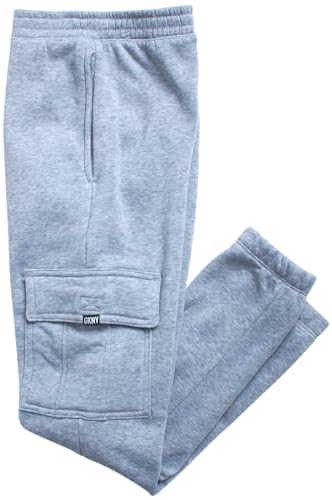 Image of DNKY Boys' Pants Set - 2 Piece Sherpa Lined Plaid Flannel Shirt and Fleece Jogger Sweatpants - Clothing Set for Boys (4-12)