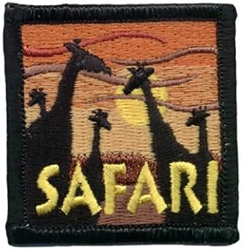 Safari Iron On Patch Jungle Wild Animal Kingdom Trip African Safari Vacation Souvenir Patch Perfect for Jackets, Hats, Backpacks and More
