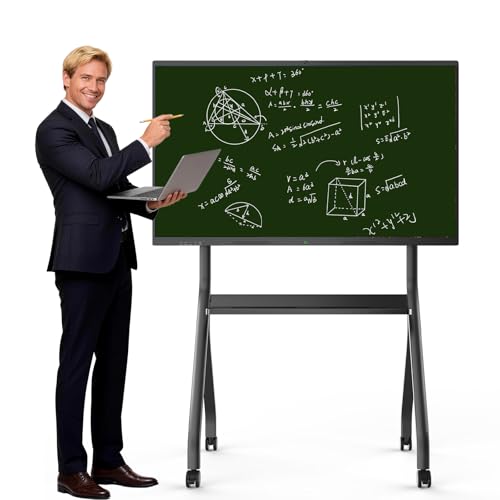 Image of 55'' 4K UHD Interactive Touchscreen Smart Board, Android 14 Wireless Digital Whiteboard with Open App Ecosystem, Wall-Mounted Smartboard for Classroom Home Office Studio