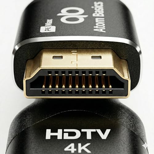 Image of Atom Basics 1.8m High-Speed HDMI Cable 2.0 | 4K 120Hz 18Gbps HDR | Ultra HD 2160p Gold-Plated Cord for PS5, Xbox Series X, PC Monitor, Apple TV, Laptop, Soundbar, Projector