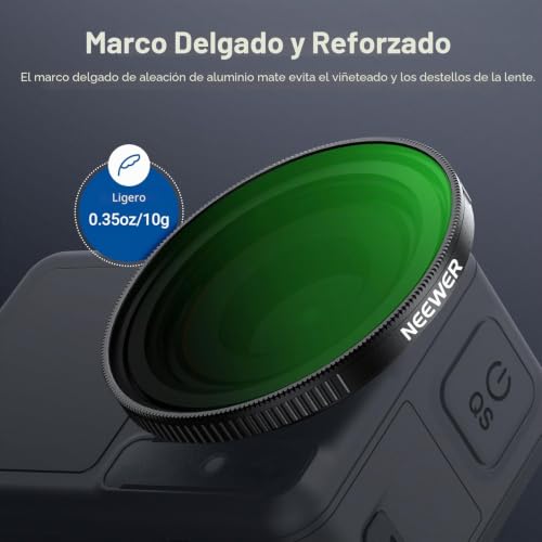 Filtro ND Variable ND2-32 NEEWER para DJI Osmo Action 5 Pro 4 3 6